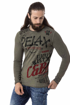 Sweatshirt CIPO BAXX CL518 Khaki
