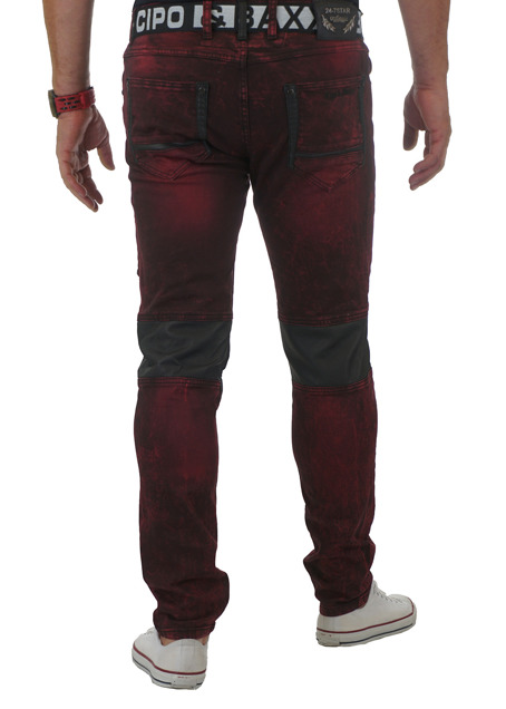 Jeans CD481-BURGUNDY CIPO BAXX