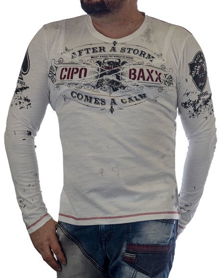 Sweatshirt CIPO BAXX CL389 WHITE