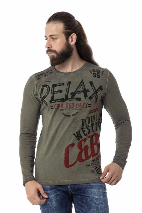 Sweatshirt CIPO BAXX CL518 Khaki