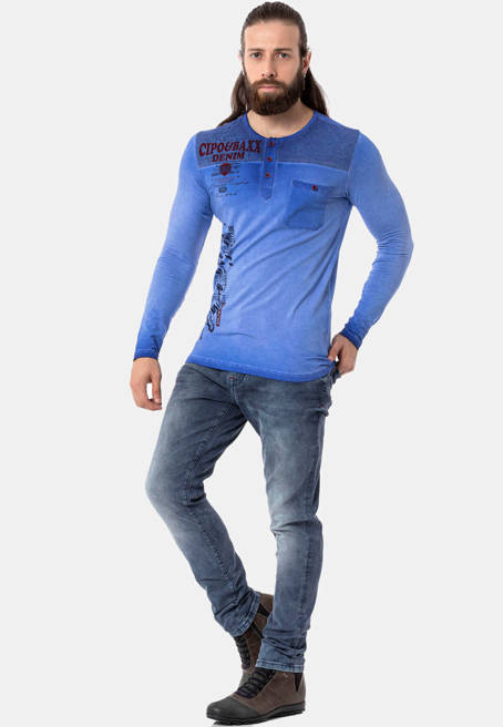 Sweatshirt CIPO BAXX CL527 blue