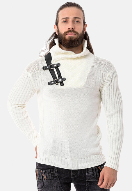 Pullover CIPO BAXX CP266 Ecru