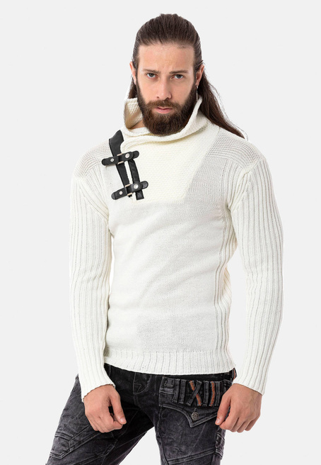 Pullover CIPO BAXX CP266 Ecru