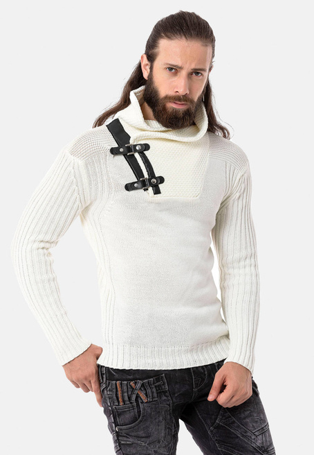 Pullover CIPO BAXX CP266 Ecru