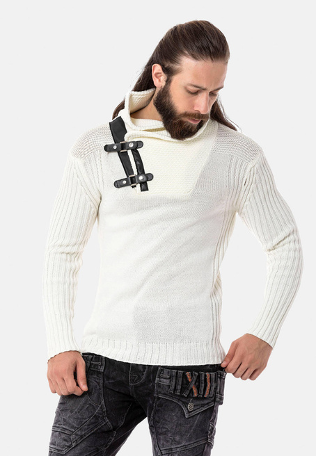 Pullover CIPO BAXX CP266 Ecru