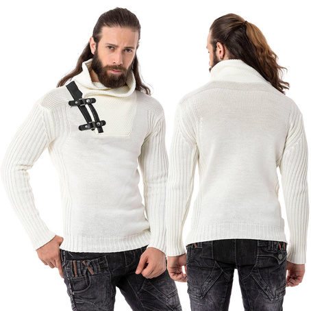 Pullover CIPO BAXX CP266 Ecru