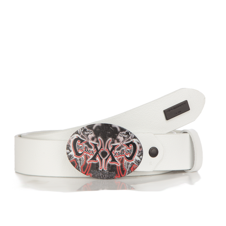 Ledergürtel CIPO BAXX CG203 WHITE
