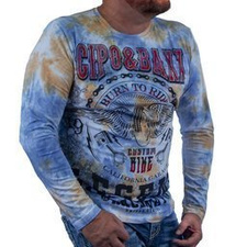 Sweatshirt CIPO BAXX CL410 ORANGE-BLUE